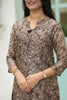 Brown Digital Printed Chanderi Silk Suit Set - Aarni Clothing - A Destination for Handpicked Ethnic Wear