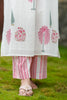 White Cotton Hand Block Printed Suit Set