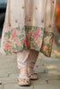 Light Grey Floral Embroidered Mul Chanderi Suit set