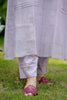 Light Purple Floral Embroidered Mul Chanderi Suit Set