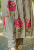 Olive Green Pearl Embroidery Mul Chanderi Suit Set