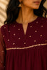 Maroon Sequins Embroidered Kota Kurti Set