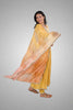 Yellow Floral Embroidered Silk Anarkali Suit Set