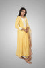 Yellow Floral Embroidered Silk Anarkali Suit Set