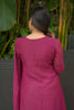 Wine A-Line Suit Set with Mukesh Work