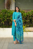 Blue Digital Printed Chanderi Silk Suit Set - Aarni Clothing - A Destination for Handpicked Ethnic Wear