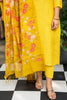 Yellow Printed Mul Chanderi Suit Set