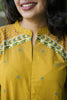 Yellow Cotton Thread Embroidered Co-ord Set with Mirror Work