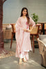 Pink Applique Embroidered Mul Chanderi Suit Set