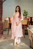Pink Applique Embroidered Mul Chanderi Suit Set