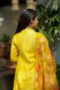 Yellow Printed Mul Chanderi Suit Set