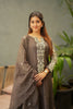 Brown Beads And Pearl Embroidered Mul Chanderi Suit Set