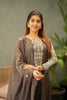 Brown Beads And Pearl Embroidered Mul Chanderi Suit Set