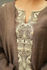 Brown Beads And Pearl Embroidered Mul Chanderi Suit Set