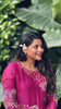 Pink Mul Chanderi Hand Embroidered Kurti Set with Mirror Work