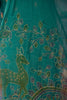 Green Mul Chanderi Sequins & Zari Embroidered Suit Set with Hand-Painted Dupatta