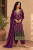 Purple Zardosi Embroidered Suit Set
