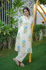 Beige Cotton Floral Print Co-Ord Set for Women