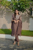 Brown Mul Chanderi Suit Set with Floral Embroidery & Dupatta | Women’s Ethnic Wear