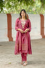 Maroon Mul Chanderi Zardosi Embroidery