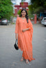 Rust Mul Chanderi Mukesh Work Suit Set with Dupatta & Pants