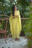 Yellow Mul Chanderi Silk Floral Embroidered Suit Set with Dupatta