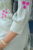 Grey Cotton Straight cut Kurti Set with Thread Embroidery