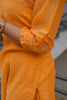 Orange Mul Chanderi Floral Embroidered Kurta Set with Pants