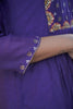 Purple Mul Chanderi Pearl & Sequins Embroidered Suit Set with Scalloped Dupatta