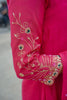 Red Mul Chanderi Zardosi Embroidered Kurti Set