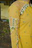 Yellow Cotton Thread Embroidered Co-ord Set with Mirror Work