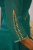 Green Mul Chanderi Sequins & Zari Embroidered Suit Set with Hand-Painted Dupatta