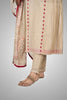 Beige Kantha Embroidered Chanderi Anarkali Suit Set
