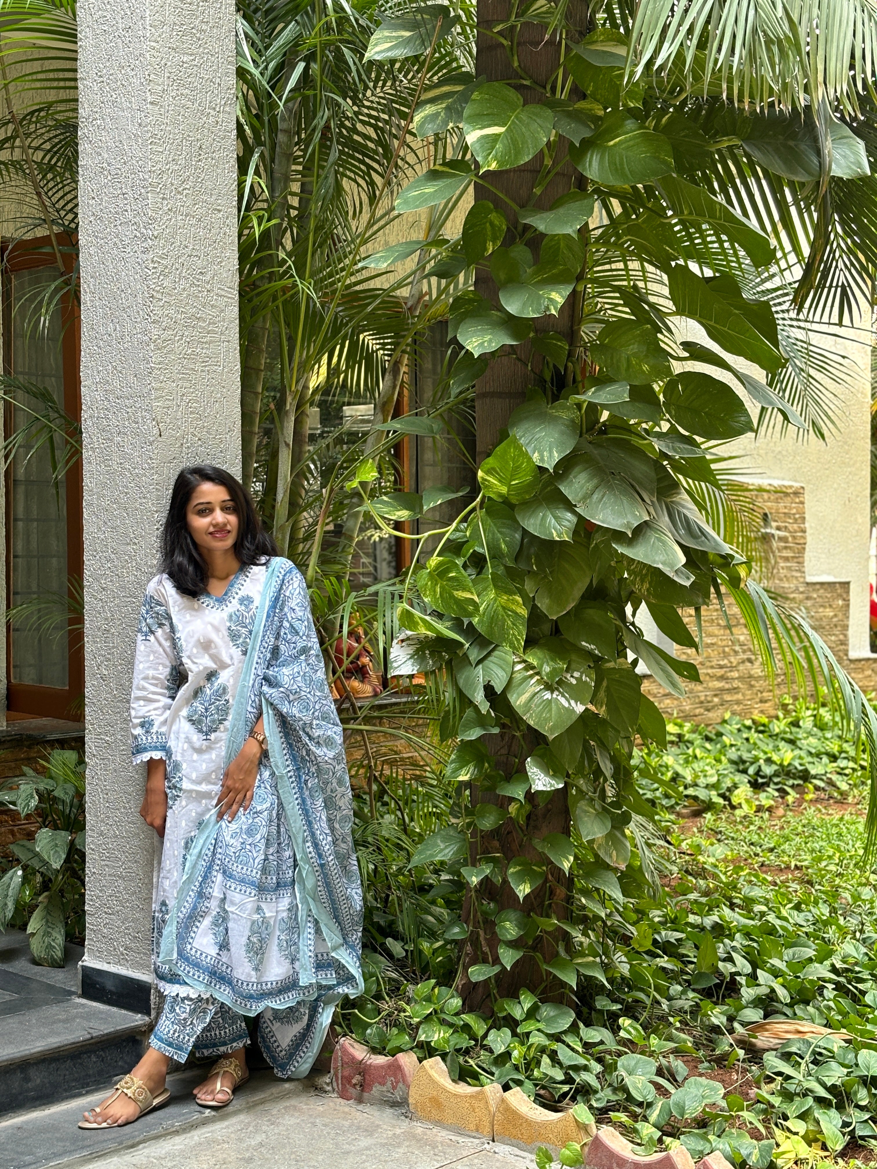 Cotton Hand Block Printed Suit