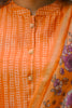 Orange Chanderi Straight Cut Suit Set with Floral Digital Print Dupatta
