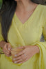 Yellow Mul Chanderi Silk Floral Embroidered Suit Set with Dupatta