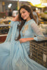 Light Blue Mul Chanderi Silk Floral Embroidery Suit Set with Dupatta