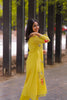 Yellow Mul Silk Thread Embroidered Kurti Set with Pants