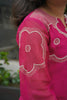 Red Mul Chanderi Suit Set with Floral Embroidery & Scalloped Dupatta | Women’s Ethnic Wear