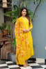 Yellow Printed Mul Chanderi Suit Set