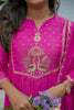 Pink Mul Chanderi Suit Set with Resham & Zardozi Embroidery