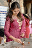 Maroon Mul Chanderi Zardosi Embroidery