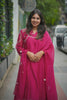 Red Mul Chanderi Suit Set with Floral Embroidery & Scalloped Dupatta | Women’s Ethnic Wear