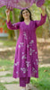 Rich Magenta Mul Chanderi Applique Embroidered Suit Set