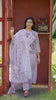Light Purple Floral Embroidered Mul Chanderi Suit Set