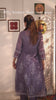 Purple Hand Block Printed Kota Kurta Set