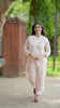 Light Pink Cotton Appliqué Embroidered Suit set