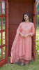 Peach Floral Embroidered Mul Chanderi Suit Set