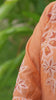 Orange Mul Chanderi Floral Embroidered Overcoat Kurti set