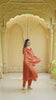 Rust Orange Gota Embroidered Cotton Suit Set